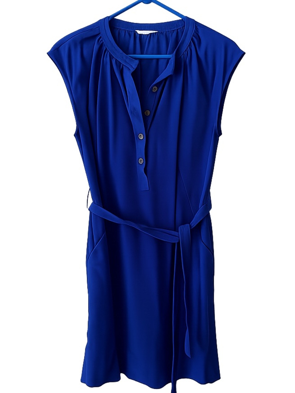 A loves A Sleeveless Midi Shirt Dress in Royal Blue size small